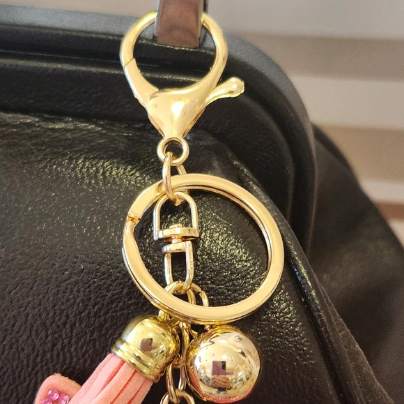 Sparkly Pink Chihuahua Key Fob Key Ring handBag Charm - Picture 4 of 8